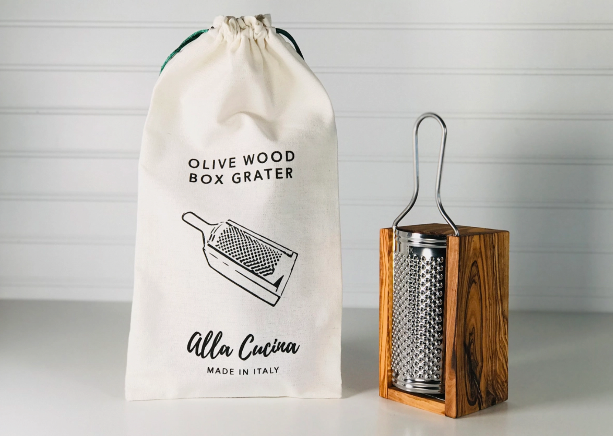 Italian Olivewood Box Cheese Grater