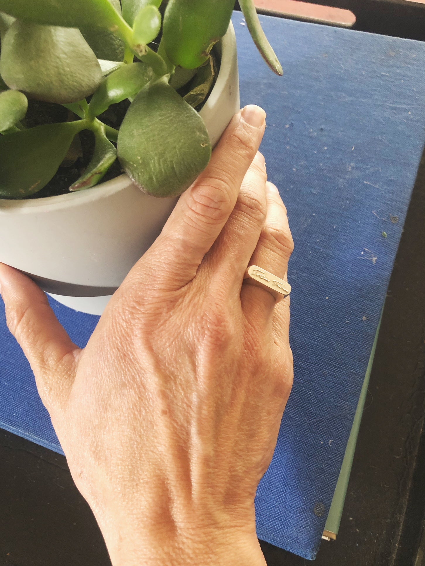 Sterling Silver Totus Tuus Signet Ring